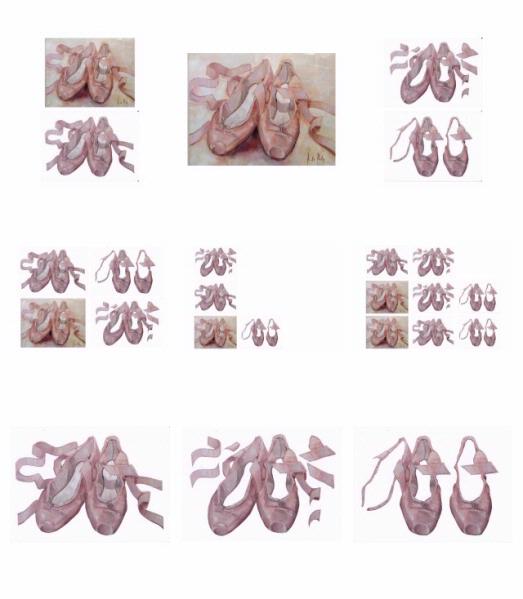 Ballet Shoes 3D Set - 9 x A4 Pages to Download