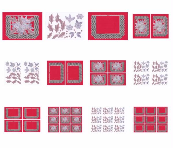 Faux Parchment Christmas Set 3 - 4 Sets - 12 x A4 Sheets