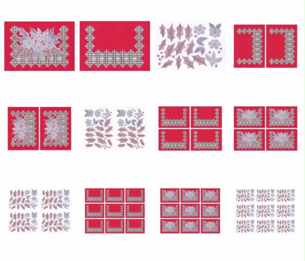 Faux Parchment Christmas Set 5 - 4 Sets - 12 x A4 Sheets