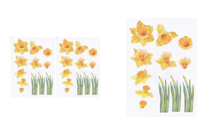 Daffodil Decoupage - 2 x A4 Pages