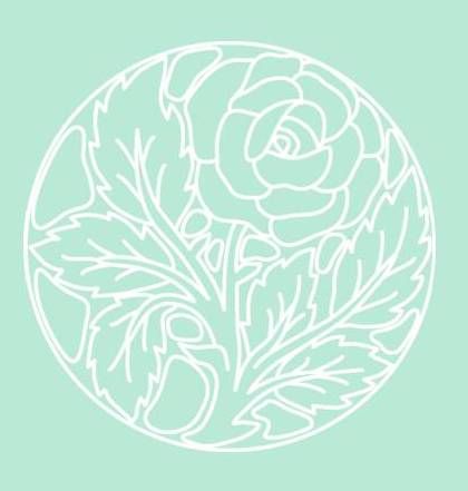 Digital White Work Circular Rose <b>Green 4 Sizes - 4 x A4 Sheets Download