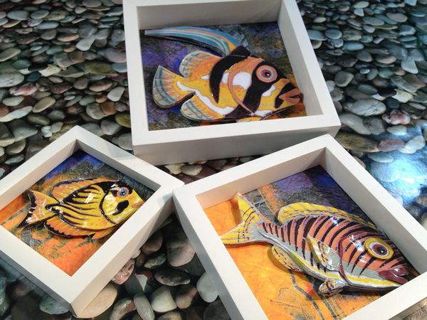 Mosaic Fish Project White Frame Download Set - 8 x A4 Pages