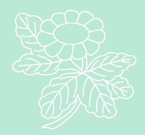 Digital White Work Daisy <b>Green 4 Sizes - 4 x A4 Sheets Download
